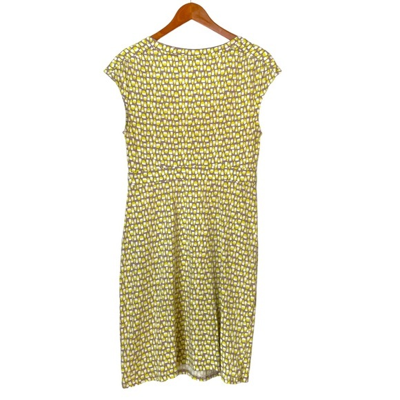 Boden Margot Jersey Dress Citrus Geo Pattern Scoop Neck Cap Sleeves Boho Size 8 - Picture 2 of 7